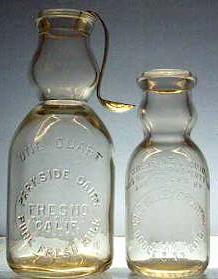 Cream-separating milk bottles